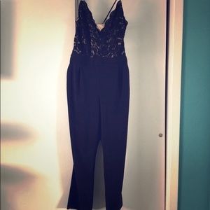 Express lace top jumpsuit